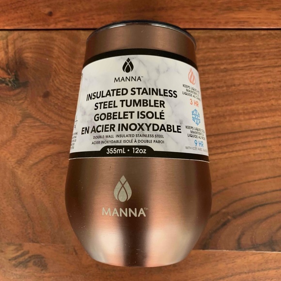 Manna Stainless Steel Wine Tumbler - Rose Gold - 12 oz -NWT - Picture 1 of 7